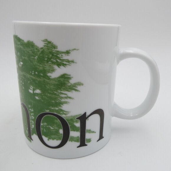 Starbucks Lebanon City Collector Series Coffee Mug Cup 2002 White & Green - Picture 4 of 12